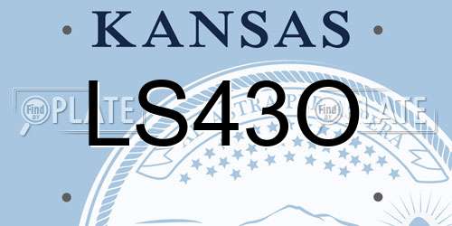 LS43O Kansas License Plate