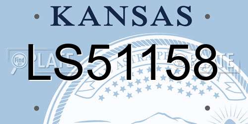 LS51158 Kansas License Plate
