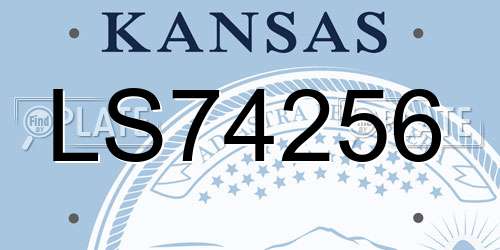 LS74256 Kansas License Plate