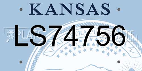LS74756 Kansas License Plate