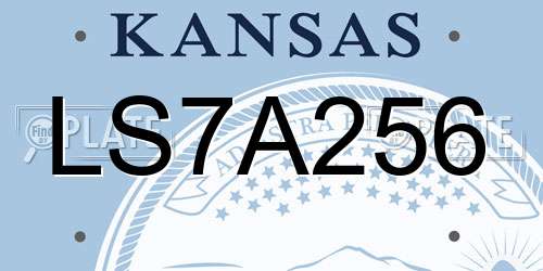 LS7A256 Kansas License Plate
