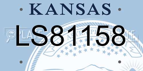 LS81158 Kansas License Plate