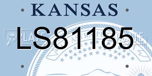 LS81185 Kansas License Plate