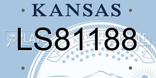 LS81188 Kansas License Plate
