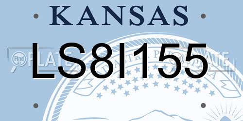 LS8I155 Kansas License Plate