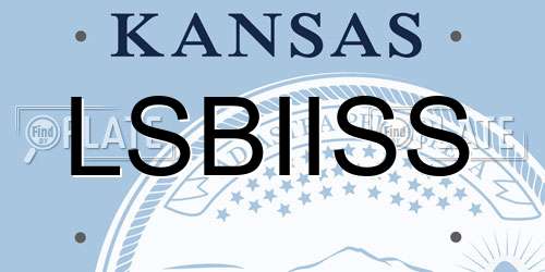 LSBIISS Kansas License Plate