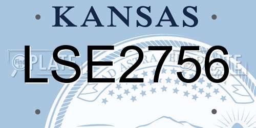 LSE2756 Kansas License Plate