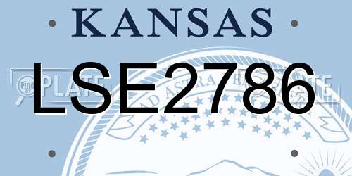LSE2786 Kansas License Plate