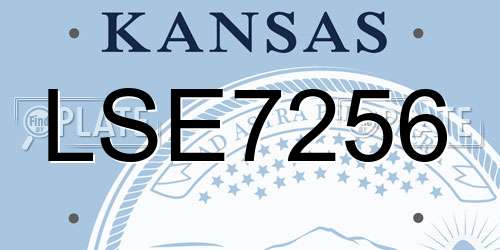 LSE7256 Kansas License Plate