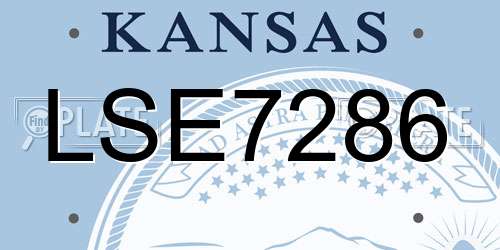 LSE7286 Kansas License Plate