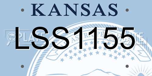 LSS1155 Kansas License Plate