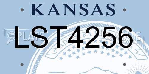 LST4256 Kansas License Plate