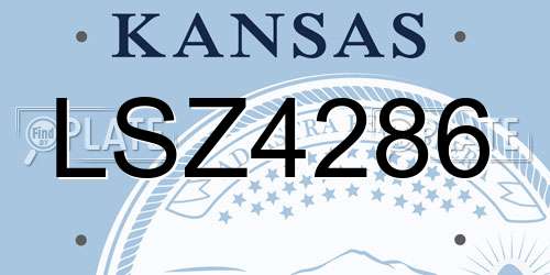 LSZ4286 Kansas License Plate