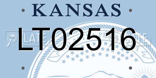LT02516 Kansas License Plate
