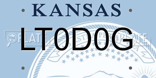 LT0D0G Kansas License Plate
