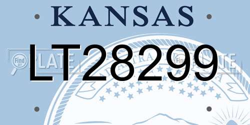 LT28299 Kansas License Plate