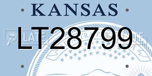 LT28799 Kansas License Plate