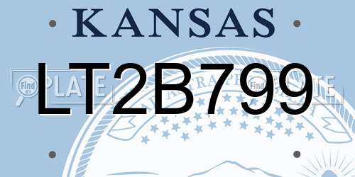 LT2B799 Kansas License Plate