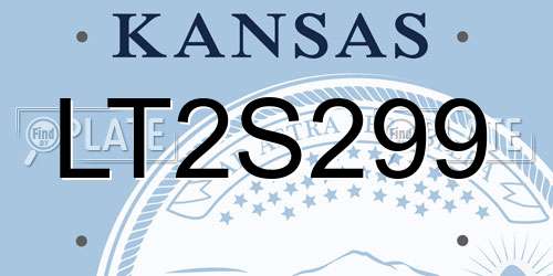 LT2S299 Kansas License Plate