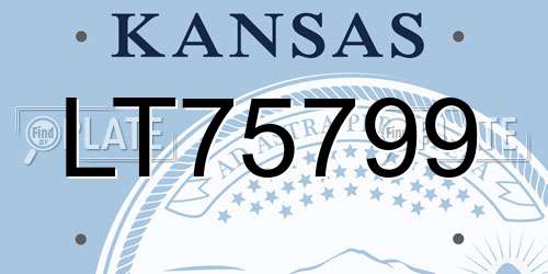 LT75799 Kansas License Plate