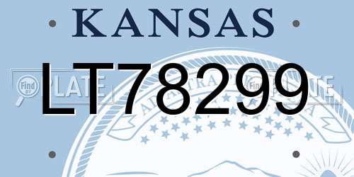 LT78299 Kansas License Plate