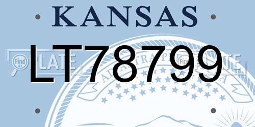 LT78799 Kansas License Plate