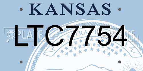 LTC7754 Kansas License Plate