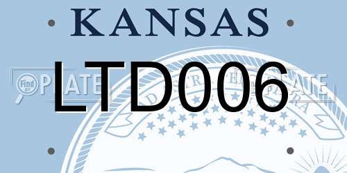 LTD006 Kansas License Plate