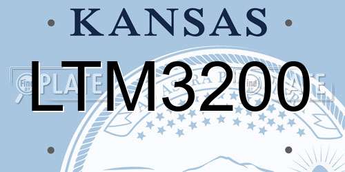 LTM3200 Kansas License Plate