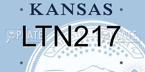 LTN217 Kansas License Plate