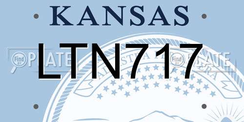 LTN717 Kansas License Plate