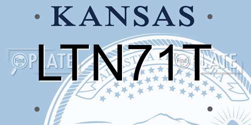 LTN71T Kansas License Plate