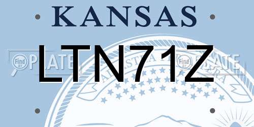 LTN71Z Kansas License Plate
