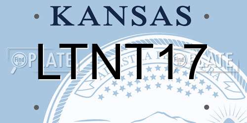 LTNT17 Kansas License Plate