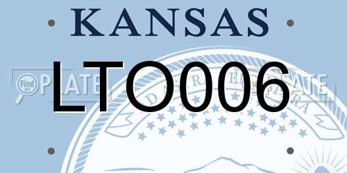 LTO006 Kansas License Plate