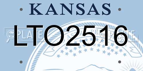 LTO2516 Kansas License Plate