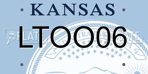 LTOO06 Kansas License Plate
