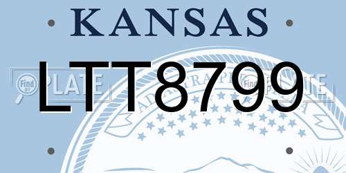 LTT8799 Kansas License Plate