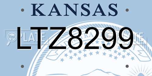 LTZ8299 Kansas License Plate