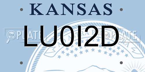 LU0I2D Kansas License Plate