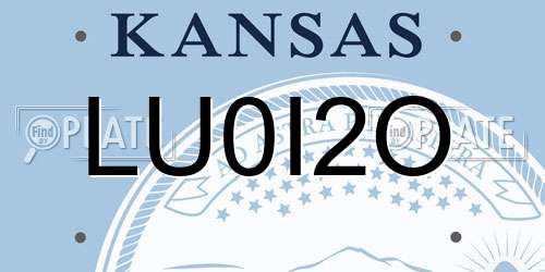 LU0I2O Kansas License Plate