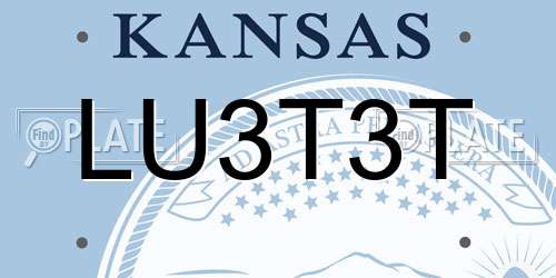 LU3T3T Kansas License Plate