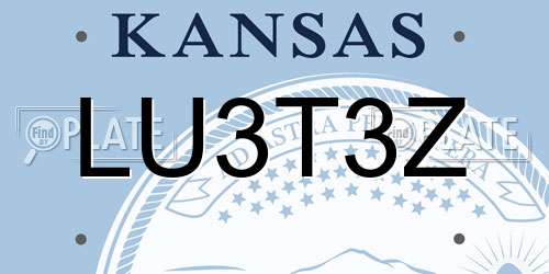 LU3T3Z Kansas License Plate
