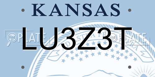LU3Z3T Kansas License Plate