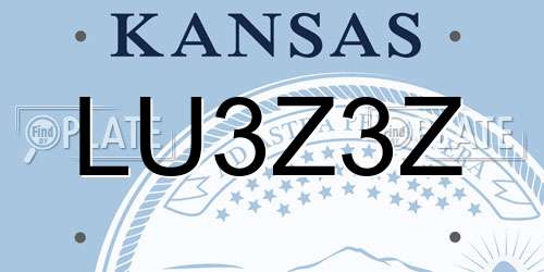 LU3Z3Z Kansas License Plate