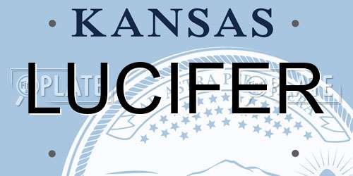 LUCIFER Kansas License Plate