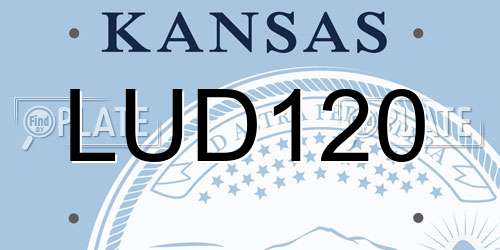 LUD120 Kansas License Plate
