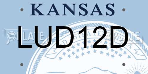 LUD12D Kansas License Plate