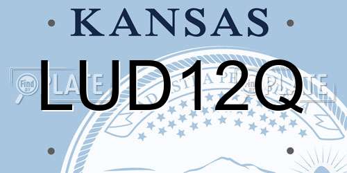 LUD12Q Kansas License Plate