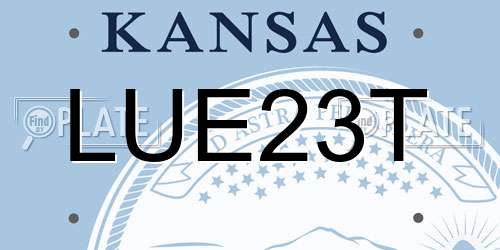 LUE23T Kansas License Plate